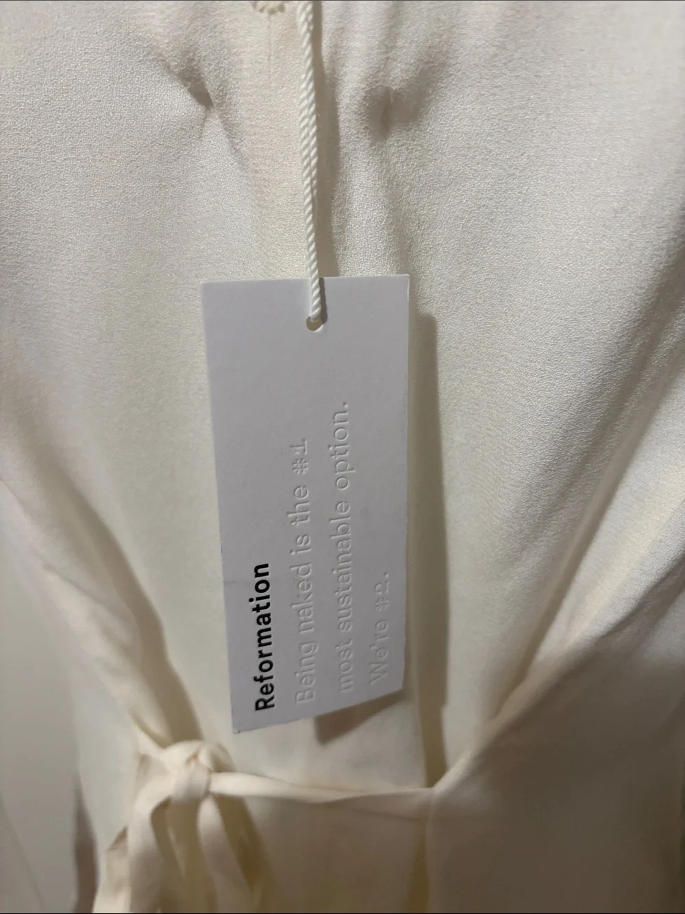 Reformation Cristina Sleeveless Blouse Ivory New - Picture 11 of 15